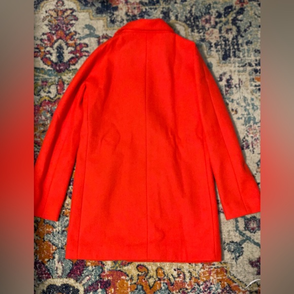 J. Crew City Coat, Wool Blend, Bright Red | Sz 00p - Picture 3 of 5